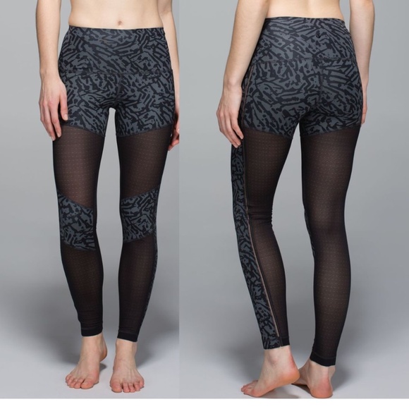 Lululemon Hot To Street Pant Biggie Brushed Animal Coal Black / Black sz… - Picture 1 of 10